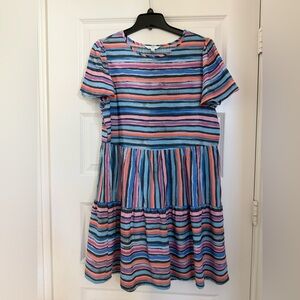 Time and Tru Colorful Striped Women’s Dress